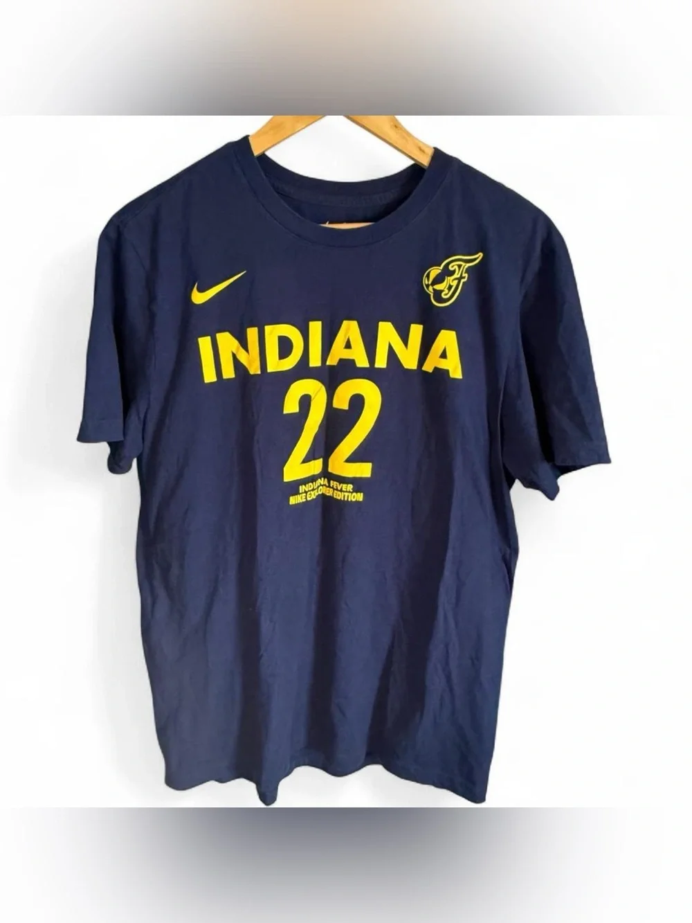 Nike Indiana Fever Caitlin Clark 22 Explorer Edition Navy T-Shirt Size Large